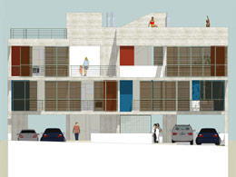 More than Duplex House-west elevation