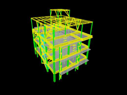 Housing at Ilioupoli-structural analysis model