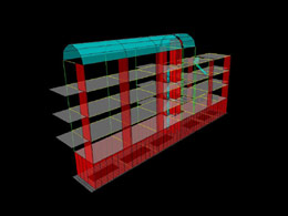 Housing at Porto Rafti-structural analysis model