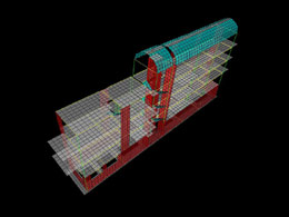 Housing at Porto Rafti-structural analysis model