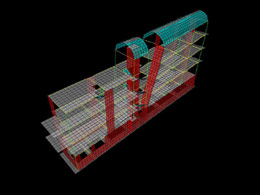 Housing at Porto Rafti-structural analysis model