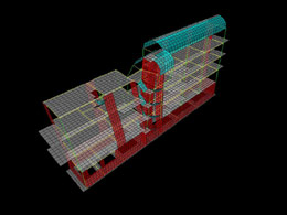 Housing at Porto Rafti-structural analysis model