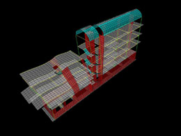 Housing at Porto Rafti-structural analysis model