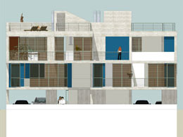More than Duplex House-east elevation