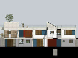 Social Housing Community-internal elevation detail